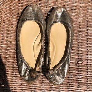 Coach metallic flats